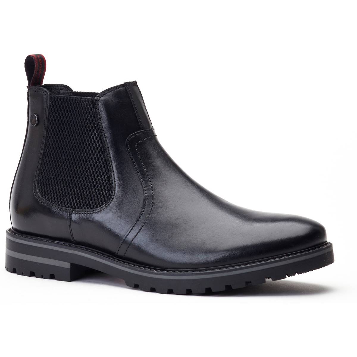 Base London Cutler Waxy Black Mens boots XD04010 in a Plain Leather in Size 7
